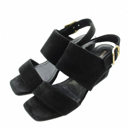 Celine Phoebe Philo Era Sandals Suede Open Toe Chunky Heel Ankle Strap 36