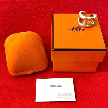 Hermes Osmozu PM Silver 925 Ring Accessory No 11