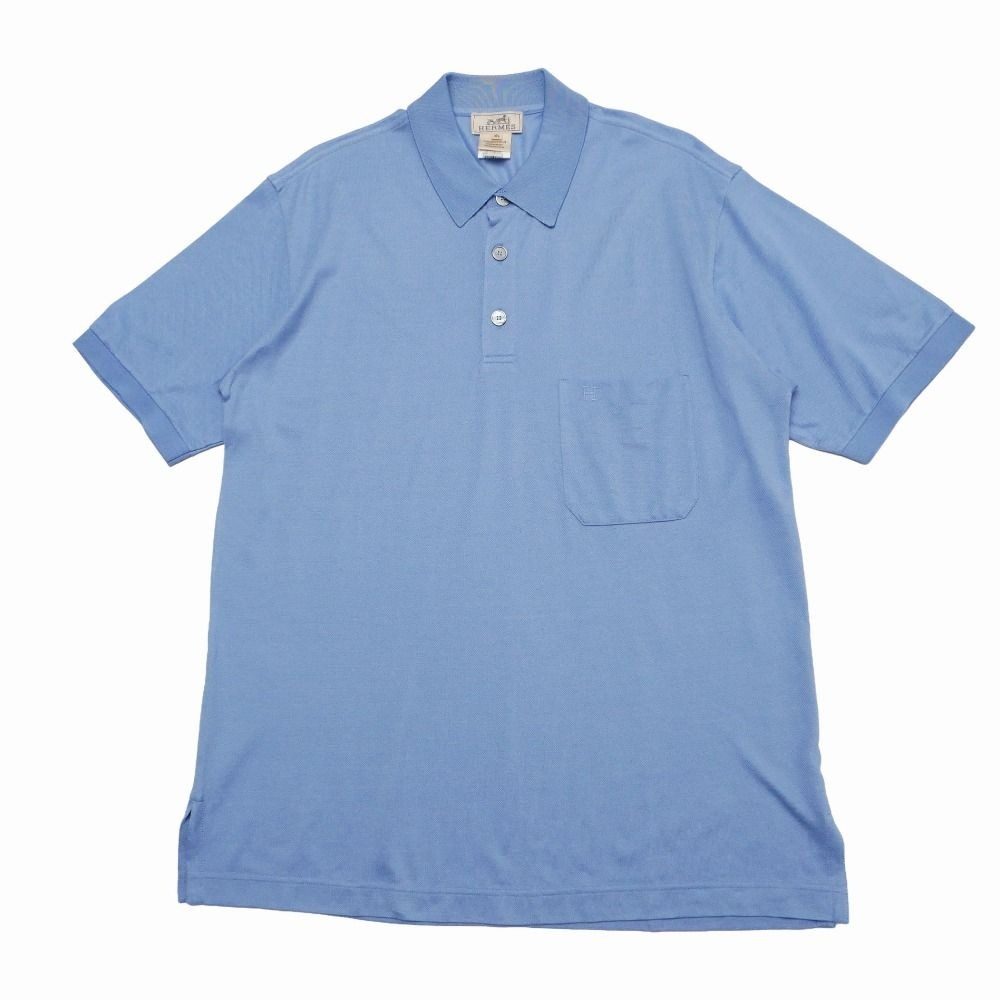 Hermes Polo Shirt XL H Logo Pique Short Sleeve