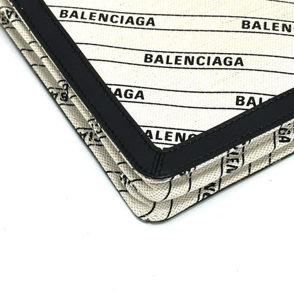 Balenciaga Shoulder Bag Total 528147 Leather / Canvas White And Black