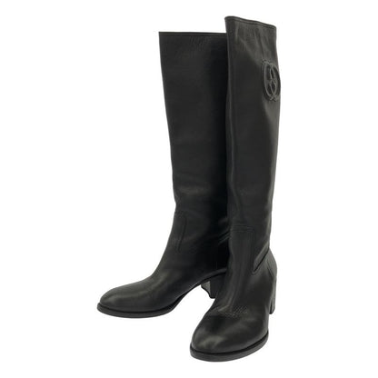 Gucci Interlocking Gleather Long Boots Black 36