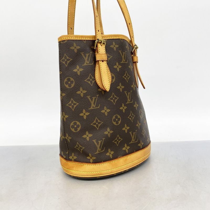 Louis Vuitton Tote Bag Monogram Bucket PM M42238 Brown Ladies