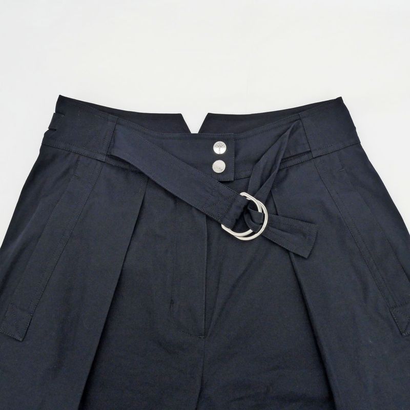 Hermes High Waist Chino Pants Serie Button With Belt Navy - Size 36