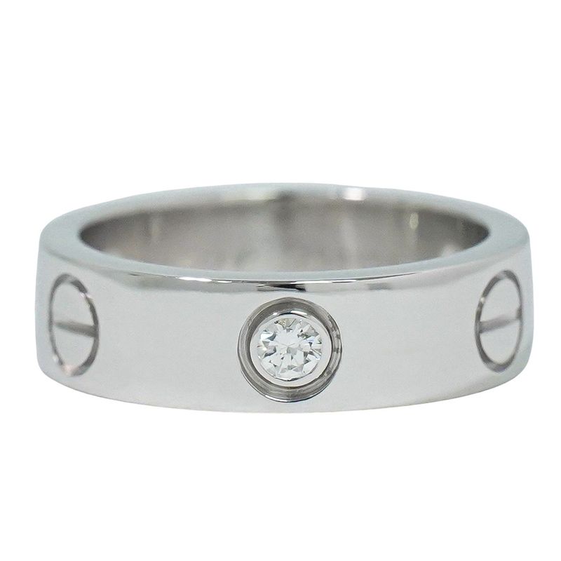 Authentic Cartier Love Diamond 3P 750 WG Ring 51 11 White Gold Accessories