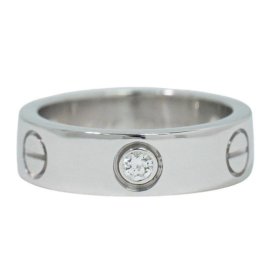 Authentic Cartier Love Diamond 3P 750 WG Ring 51 11 White Gold Accessories