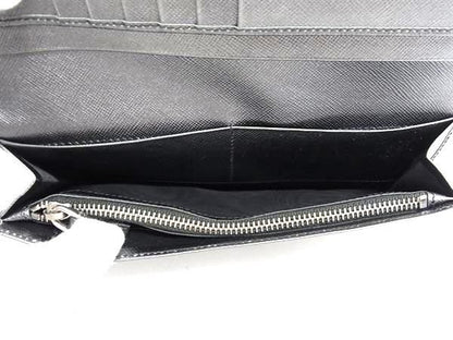 Prada 2m0836 Saffiano Leather Foldable Long Wallet Billfold Coin Purse Ladies
