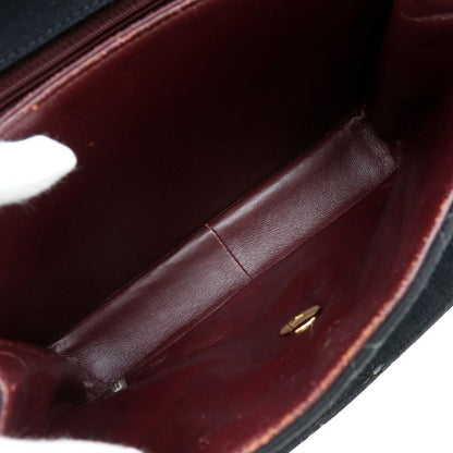 Chanel Matelasse Coco Mark Cotton Black Women's Shoulder Bag