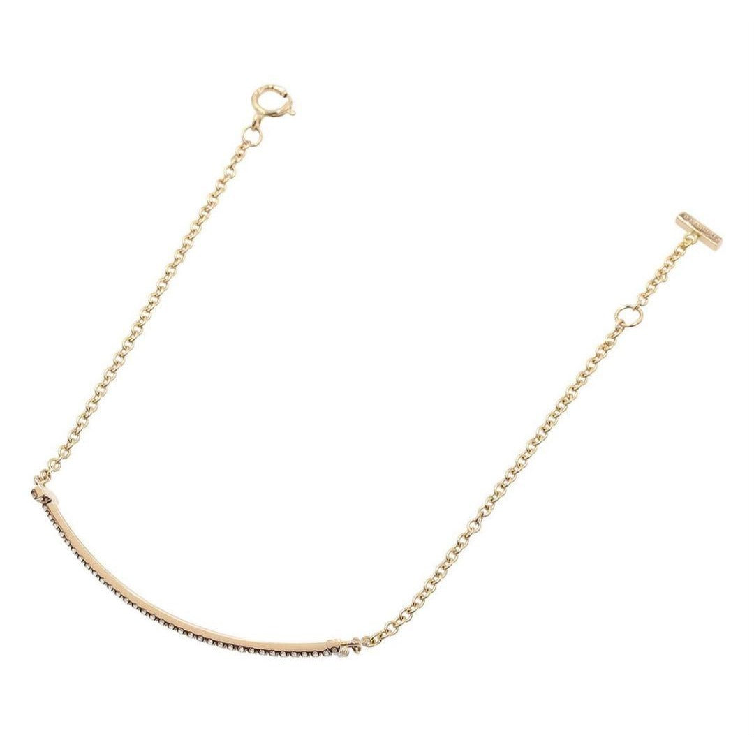 Tiffany & Co 18K Pink Golddiamond T Smile Bracelet — view 3