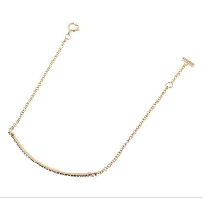Tiffany & Co 18K Pink Golddiamond T Smile Bracelet — view 3