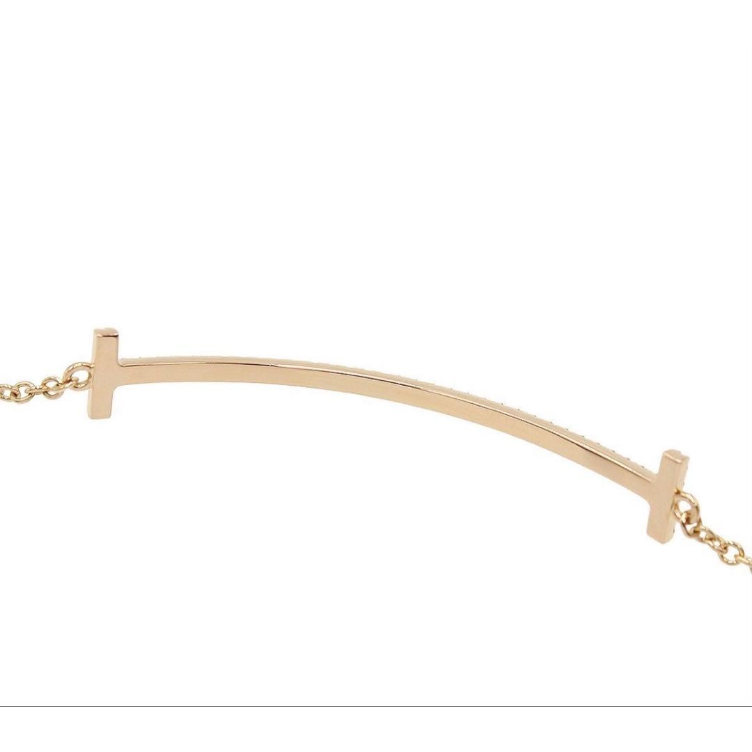 Tiffany & Co 18K Pink Golddiamond T Smile Bracelet — view 5