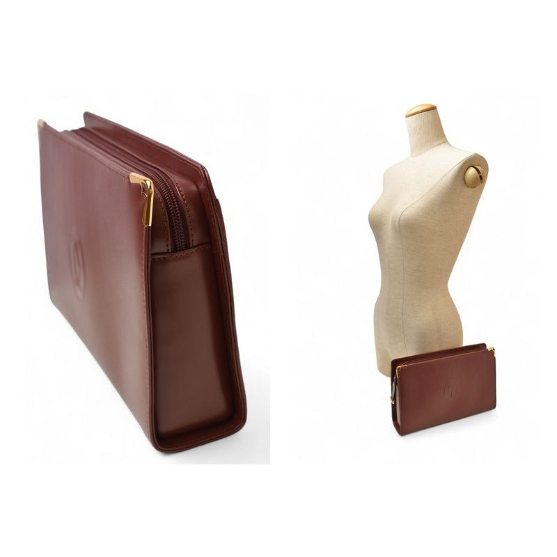 Cartier Clutch Bag Must Line Leather Bordeaux — view 8
