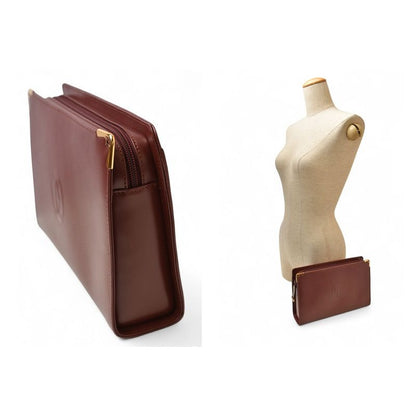 Cartier Clutch Bag Must Line Leather Bordeaux — view 8