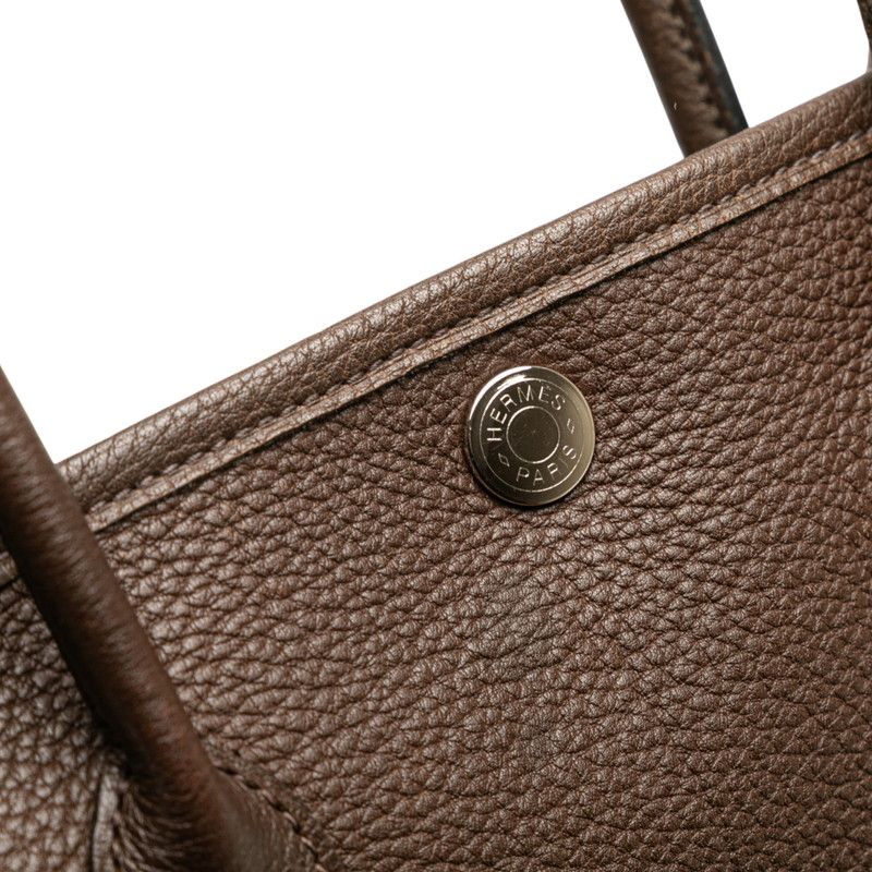 Hermes Garden Party TPM Chocolat Silver Hardware Negonda Ladies Hermes