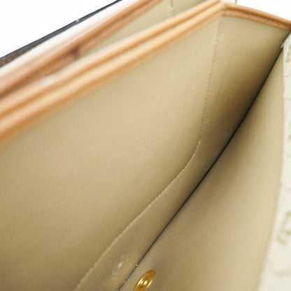 Christian DIOR Shoulder Bag Beige Canvas Leather 68ka786
