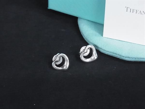 Tiffany & Co Tiffany & Co Elsa Peretti Open Heart Sv925 Earrings Ladies