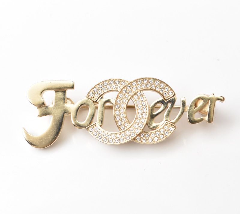 Chanel Brooch Chanel Pin Brooch Forever Rhinestone Coco Mark Gold