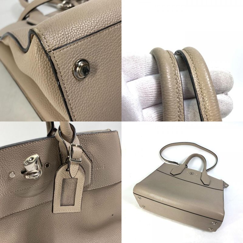 Louis Vuitton Handbag City Steamer MM M53017 Calfskin Galle Gray