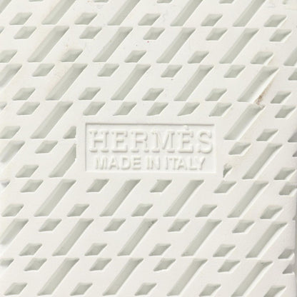 Hermes Boots Flocon Leather Mouton White Brown — view 5