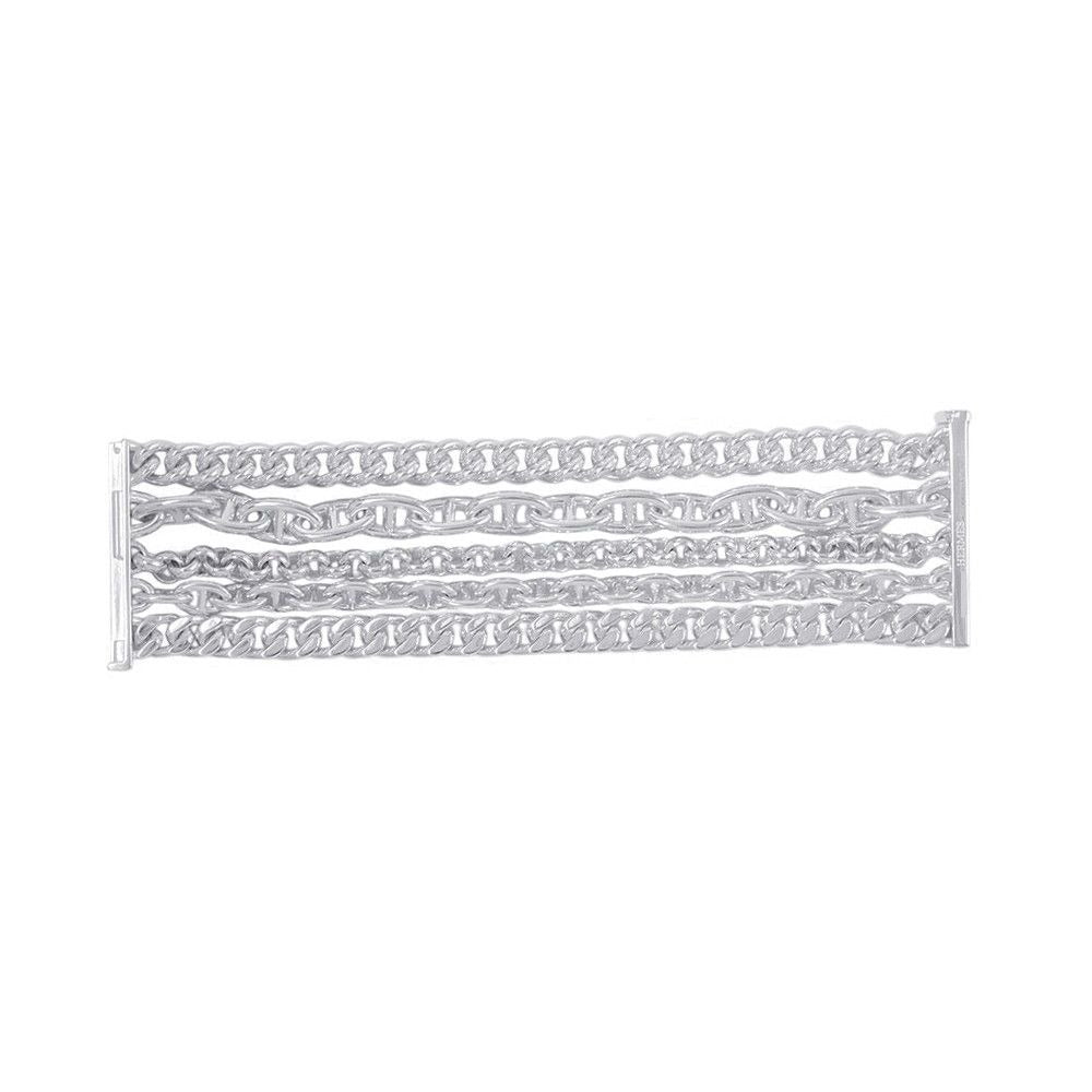 Hermes Bracelet Chaine D'ancre Multi Chain 17 Silver