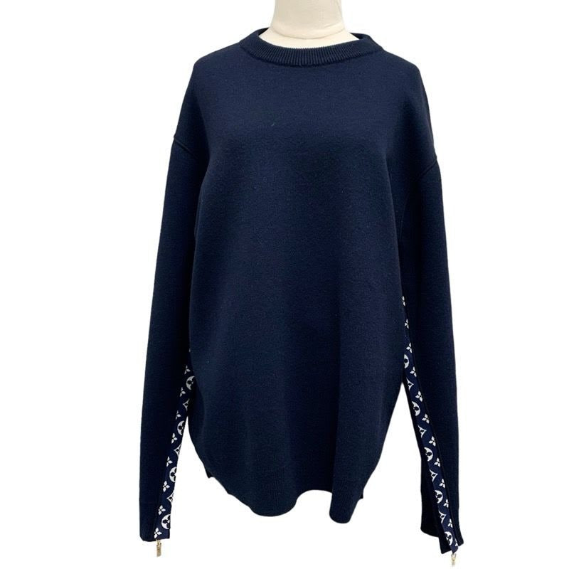 Louis Vuitton Top Knit Open Sleeve Lounge Wear Pullover Monogram Long