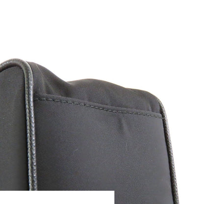 Prada Logo Shoulder Bag Black Nylon Leather — view 7