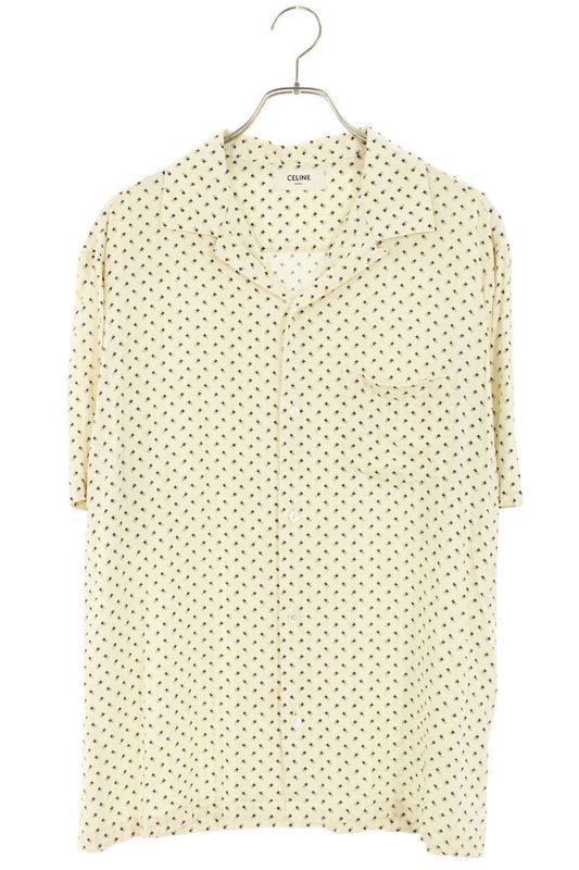 Celine 2c9460n28 Triomphe All Over Pattern Short Sleeve Shirt Men 39