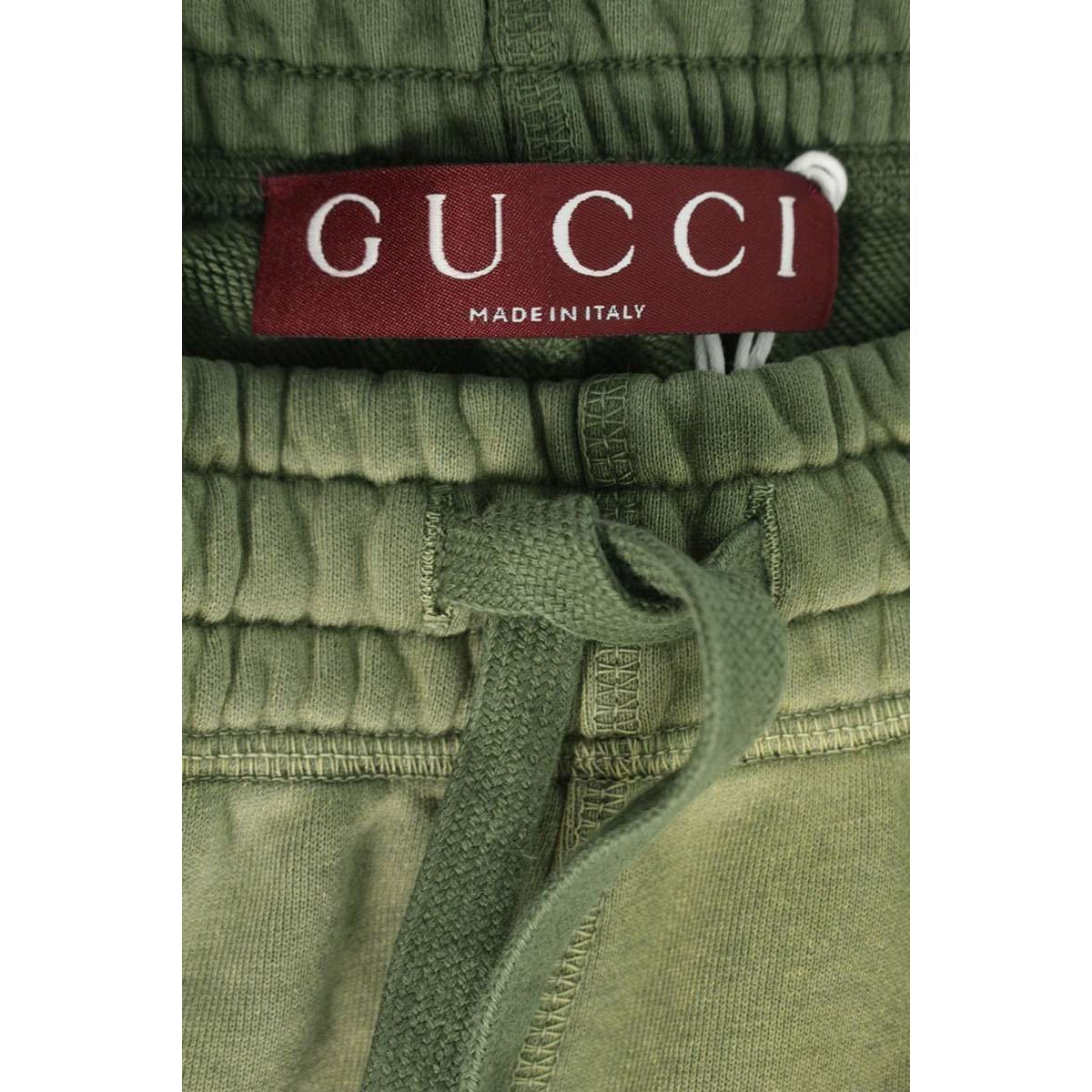 Gucci GG Logo Embroidery Faded Sweatshirt Long Pants — view 3