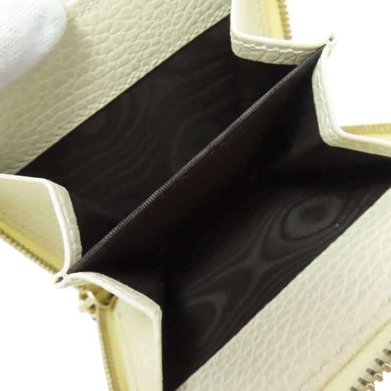 Gucci 346056 Outlet GG Bifold Wallet With Coin Purse Canvas Calf Women