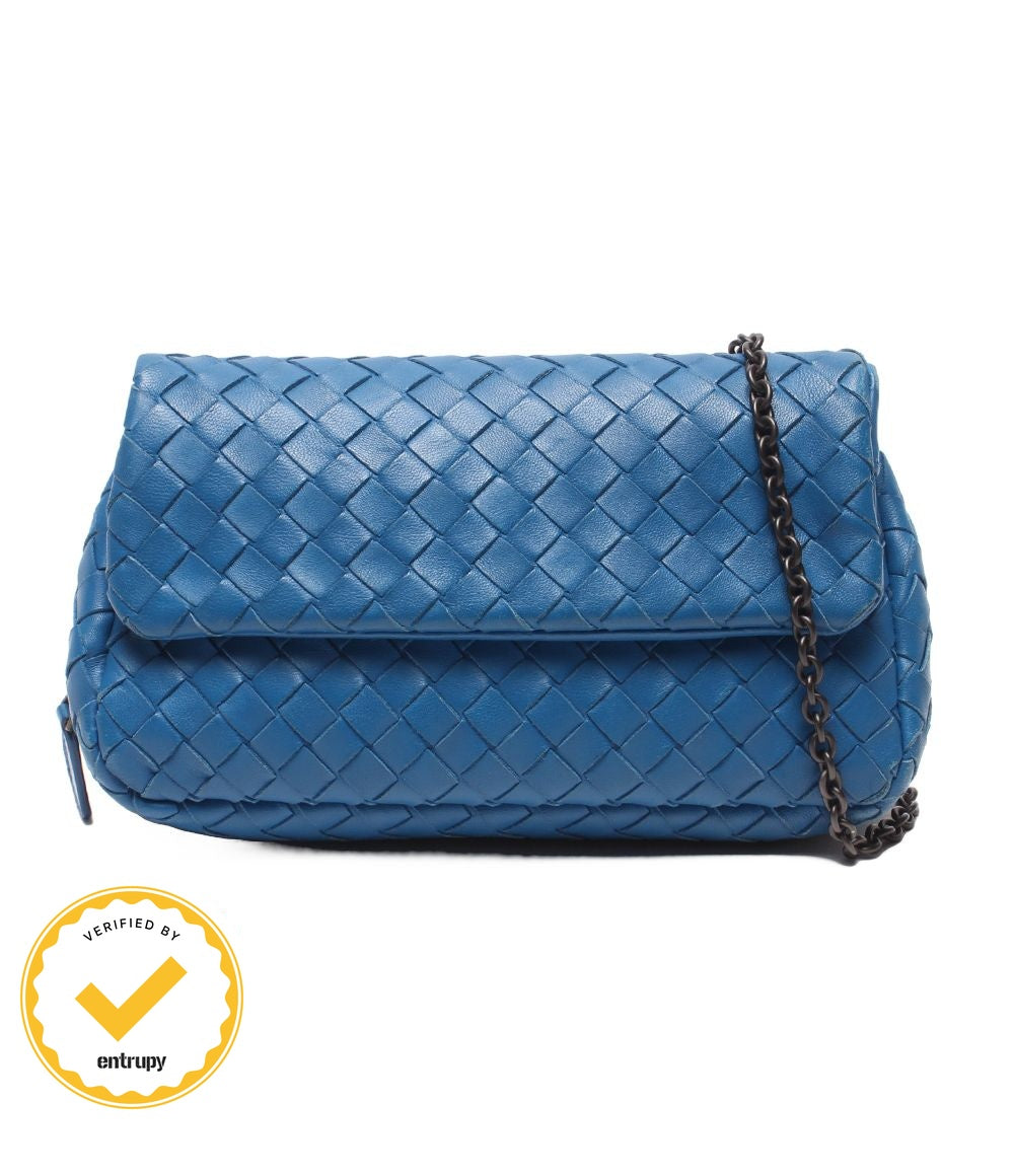 Bottega Veneta Chain Shoulder Bag Clutch Crossbody Intrecciato