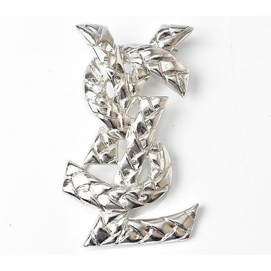 Saint Laurent Pin Brooch Badge Silver