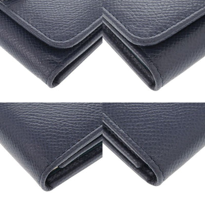 Bulgari Leather Blue 6-ring Key Case Blue 1469 Bvlgari Men's