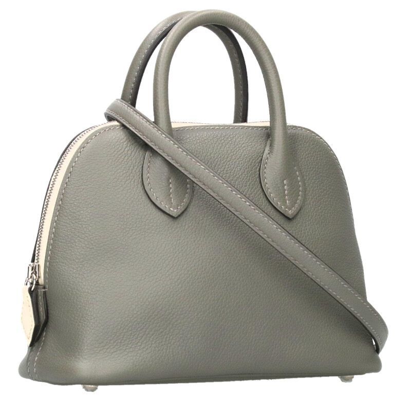 Hermes Bolide 1923 Mini 18 B Engraved Svhardware Evercolor Leather Handbag With