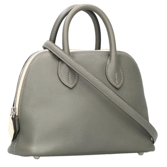 Hermes Bolide 1923 Mini 18 B Engraved Svhardware Evercolor Leather Handbag With