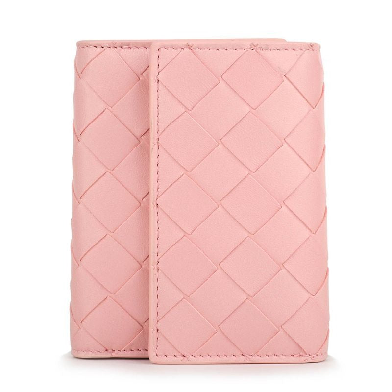 Bottega Veneta Trifold Wallet Zipper Rose
