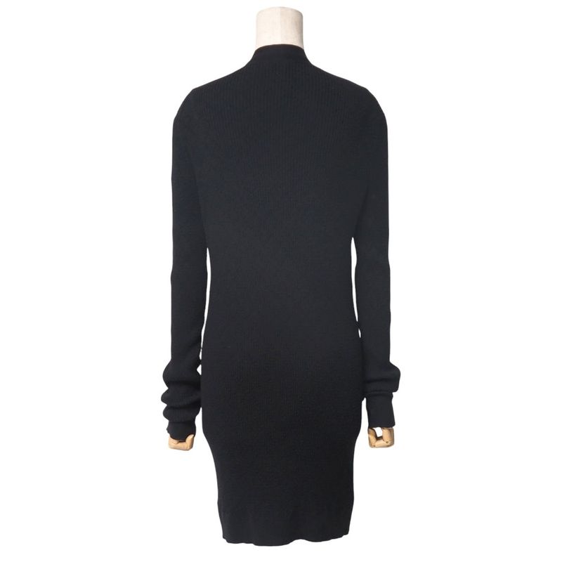 Chanel Knitwear Size 38 Long Knit Cardigan P45654 CC Coco Mark Logo Button