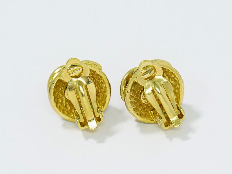 Authentic Chanel Coco Mark Earrings GP Gold Plated Coco Mark Accessories
