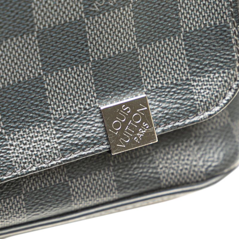 Louis Vuitton Damier Graphite District PM Crossbody Shoulder Bag N41028 Black