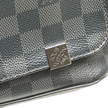 Louis Vuitton Damier Graphite District PM Crossbody Shoulder Bag N41028 Black
