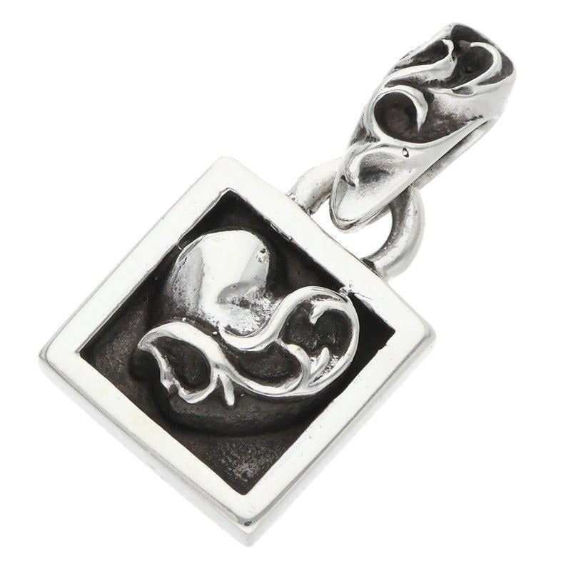 Chrome Hearts Framed Heart Silver Necklace Top