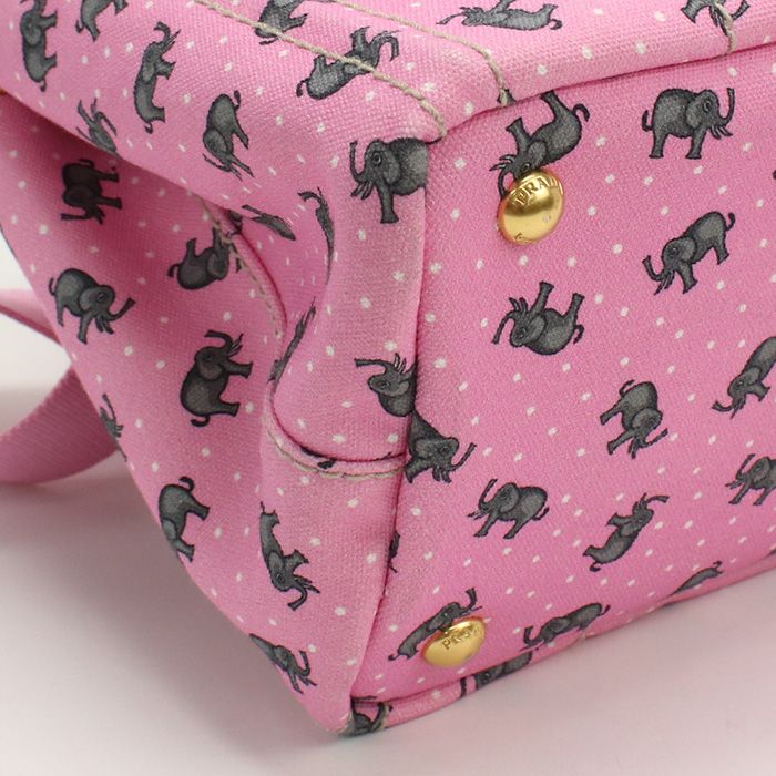 Prada 2WAY Canapa 1bg439 Tote Bag Canvas Scuff Deuce