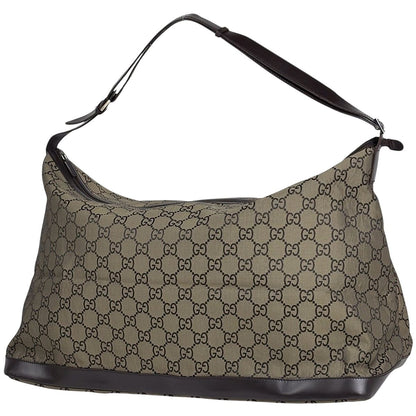 Gucci GG Pattern Shoulder Bag Sports Canvas Brown