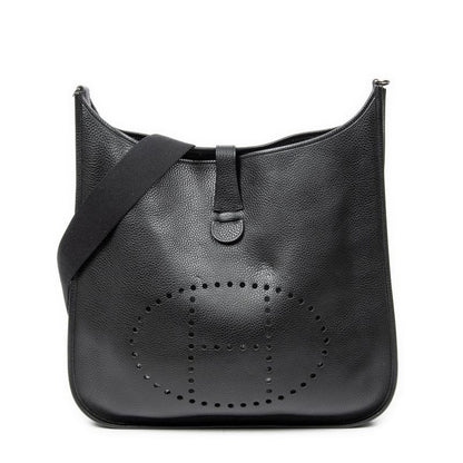 Hermes Evelyne II Black Clemence Leather