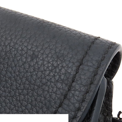 Dior Saddle Bag Pouch Black Grain Calf Leather — view 5