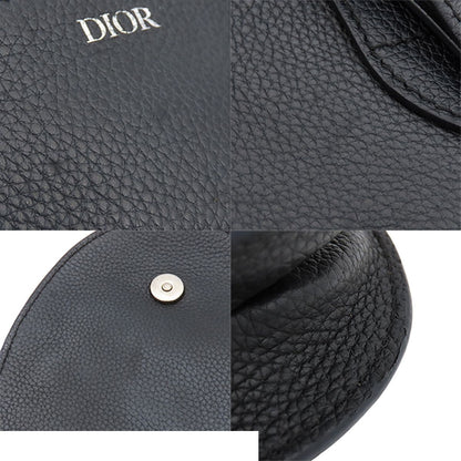 Dior Saddle Bag Pouch Black Grain Calf Leather — view 7