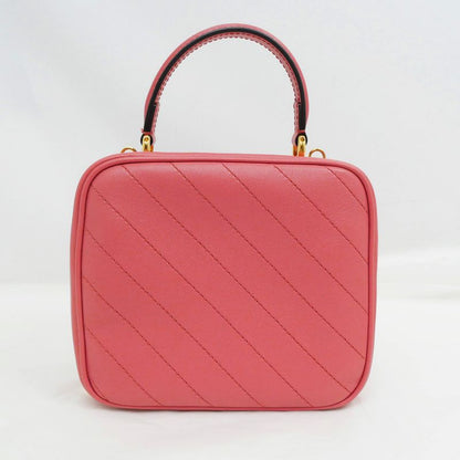 Gucci Blondie 2WAY Top Handle Bag Pink 744434 Leather Shoulder - Women's