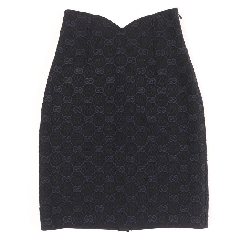 Gucci GG Viscose Cles Loop Skirt Black XS Hanger