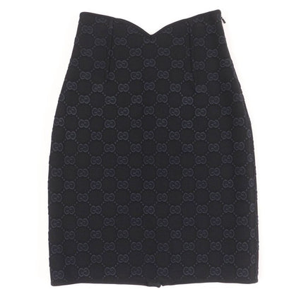 Gucci GG Viscose Cles Loop Skirt Black XS Hanger