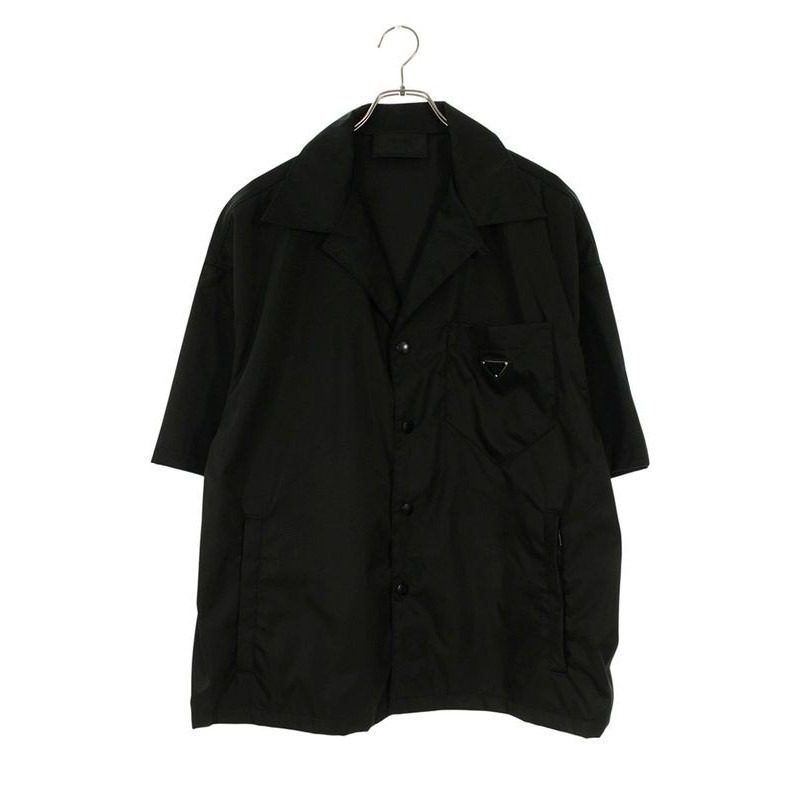 Prada Re Nylonlogo Plate Short Sleeve Shirt XXL
