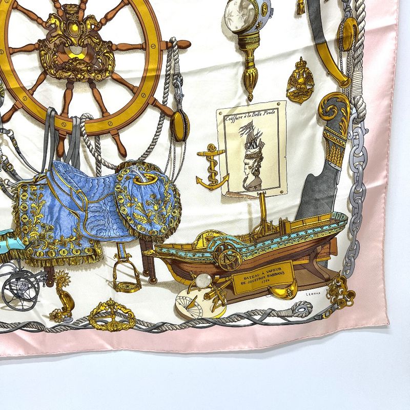 Hermes Scarf Carré 90 Musee Museum Silk Pink