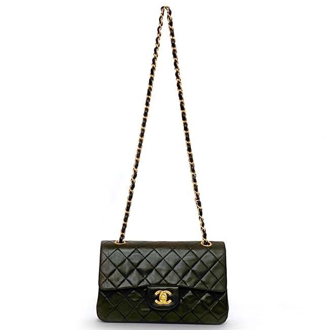 Chanel Chain Shoulder Bag F21080 Black Matelasse